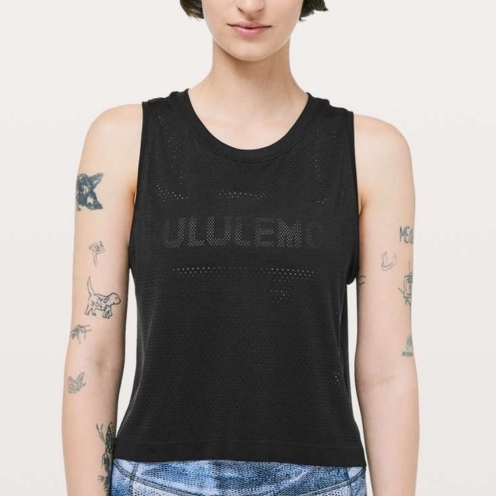 Lululemon Breeze By Muscle Crop Tank SZ 6